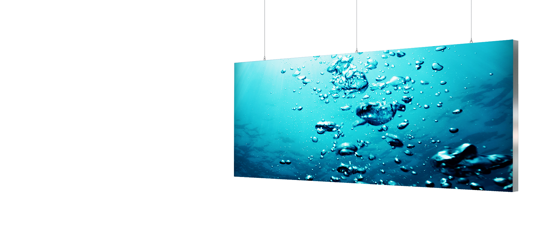 Lightbox as a ceiling hanger